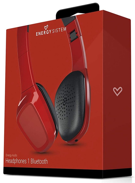 Laidinės ausinės Energy Sistem Headphones 1, raudona