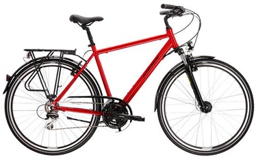 Velosipēds tūristu Kross Trans, 28 ", M rāmis, melna/sarkana