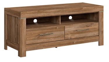 Black Red White Gent TV Table Oak