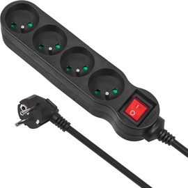 Maclean Power Strip MCE182 2m Black