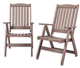 Folkland Timber Folding Garden Bench Bavaria Graphite