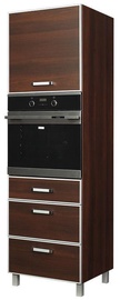Krāsns skapis Bodzio Ola High Rise 60 Left Nut, 600x590x2070 mm