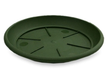 Puķu poda šķīvis Plasticotto, zaļa, 390 mm