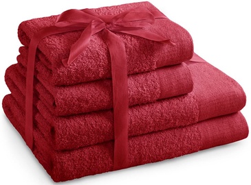 Полотенце для ванной AmeliaHome Amari, красный, 4 шт.