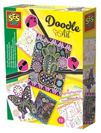 SES Creative Doodle Art Colouring Cards 14013
