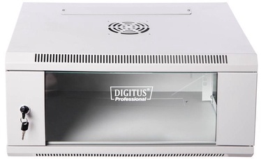 Digitus Wallmount Cabinet 19" 6U/450mm Glass Gray Unmounted