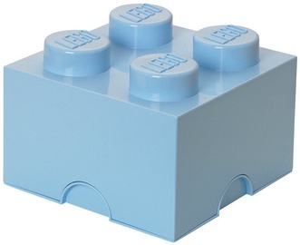 LEGO Storage Brick 4 Knobs Medium Light Blue