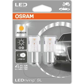 Osram LED Lamp BA15s 2pcs Amber