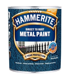 Emailvärv, korrosioonivastane metallkonstruktsioonidele Hammerite Hammered, läikiv, 2.5 l, tumeroheline