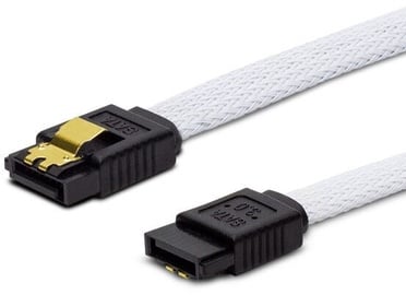 Провод Elmak Savio Sata III Cable GAK-05, белый, 0.5 м