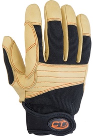 Cimdi Climbing Technology Progrip Plus, melna/oranža/rozā/smilškrāsas, M