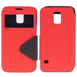 Roar Fancy Diary S-View Book Case For Samsung G928 Galaxy S6 Edge+ Red/Blue
