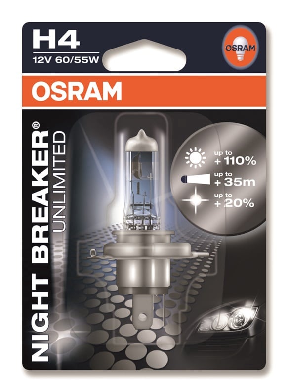 Autolamp Osram H4 Night Breaker Unlimited 12V 60/55W - Krauta.ee