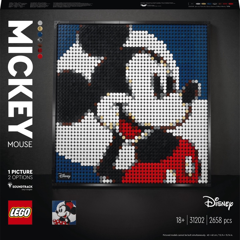 Konstruktor LEGO Art Disneys Mickey Mouse 31202, 2658 tk