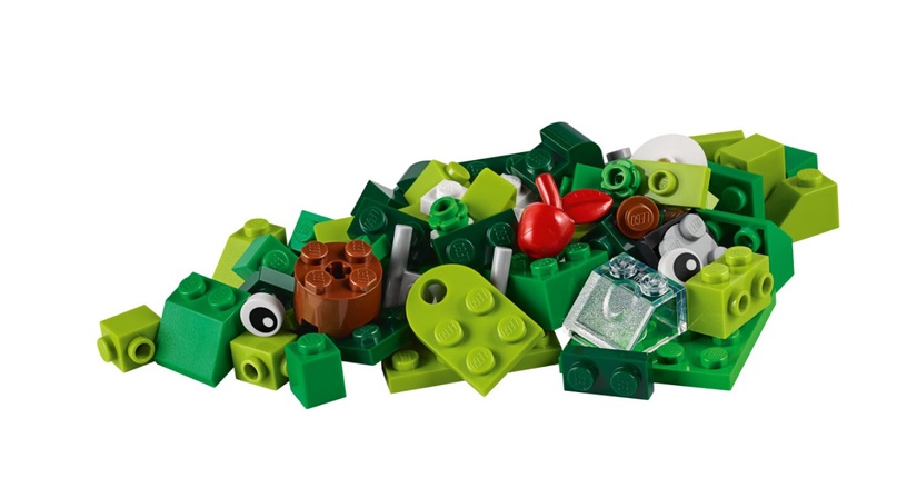 Konstruktors LEGO® Classic Radošie zaļie klucīši 11007, 60 gab.