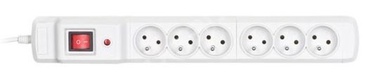 ActiveJet Surge Protector 6 Outlet Grey 2.5m