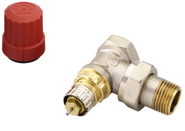 Radiatoru vārsts Danfoss, stūra/termostatiskais, apkures sistēmām