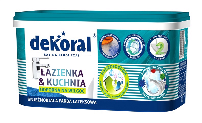Emulsioonivärv Dekoral Lazienka & Kuchnia, valge, 1 l