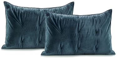 DecoKing Daisy Pillowcase Navy/Cream 50x70 2pcs