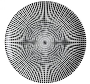 Šķīvis Claytan Gracewins, Ø 27 cm, balta/melna