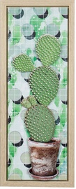Home4you Print Picture 3D Metal Cactus 24x60cm