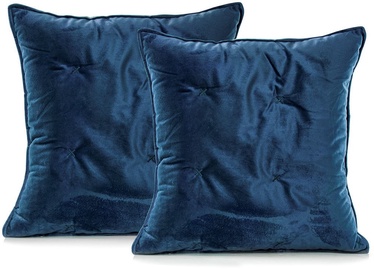 DecoKing Daisy Pillowcase Dark Blue/Sky Blue 45x45 2pcs