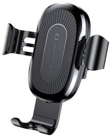 Baseus Gravity Car Holder With Qi Charger Black