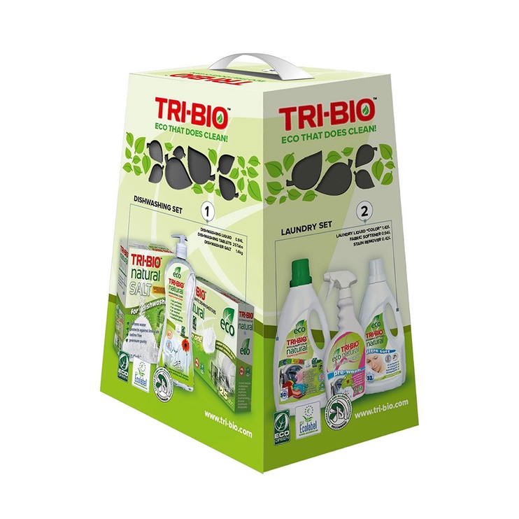 Набор для мытья посуды Tri-Bio : ploviklis, kapsulės, druska., 0.84 л