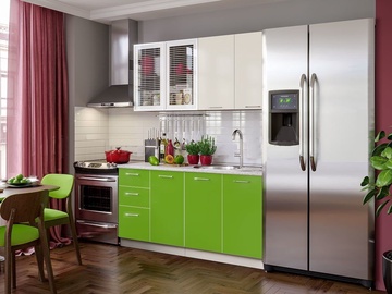 Кухонный гарнитур MN Fortune, зеленый, 2 м