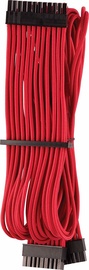 Vads Corsair Premium Sleeved 24-pin ATX cable Type 4 Gen 4 ATX 24pin Male, 1 x 20 + 4-pin ATX male, 0.61 m, sarkana