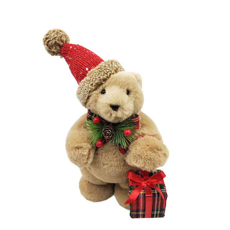 Jõuludekoratsioon Christmas Touch Bear, polüester, pruun