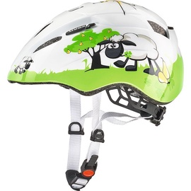 Ķivere velobraukšanai bērniem Uvex Kid 2 Dolly, balta/zaļa, S, 460 - 520 mm