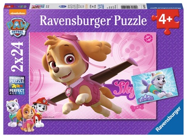 Puzle Ravensburger Paw Patrol Skye & Everest 09152, 2x24 gab.