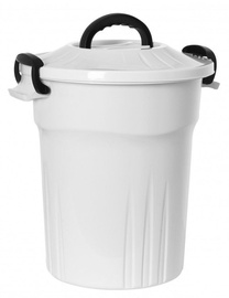 Plast Team American Bucket With Lid 43.5x34.5x39.5cm 25l White