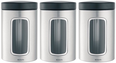 Brabantia Window Canister 1.4l Matt Steel Set 3pcs