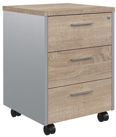 Skyland Office Cabinet OMC-3D Sonoma Oak/Light Grey