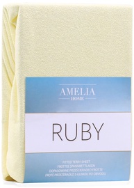AmeliaHome Ruby Frote Bedsheet 120-140x200 Light Yellow 03