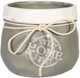 Home4you Sweet Home Flower Pot 12cm Gray