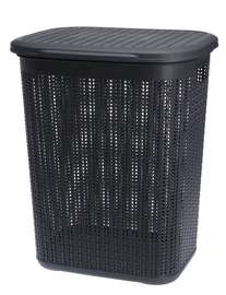 Galicja Willow Plastic Laundry Baket Dark Grey 50l