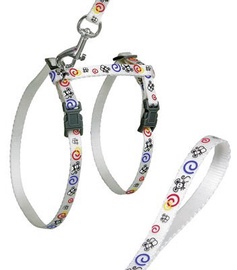 Karlie Flamingo Harness & Collar White