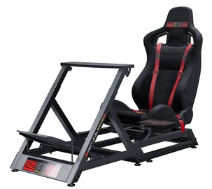 Spēļu krēsls Next Level Racing Gttrack Cockpit, 138 x 55 x 120 cm, melna/sarkana