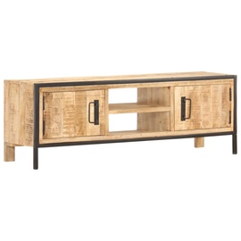 TV-laud VLX Rough Mango Wood 287862, pruun/must, 300 mm x 1200 mm x 400 mm