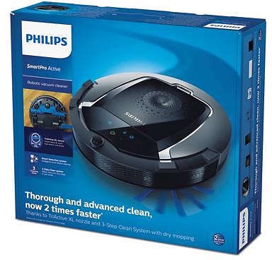 Putekļsūcējs - robots Philips SmartPro Active FC8822/01, melna/pelēka