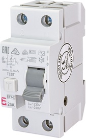 Srovės nuotėkio relė EFI-2 (16A; 10kA; 30mA AC; 2P)