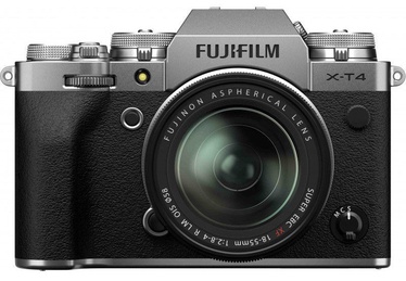 Fujifilm X-T4 Mirrorless Camera Silver + Fujinon XF 18-55mm f/2.8-4 R LM OIS