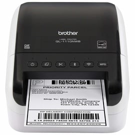 Принтер этикеток Brother QL-1110NWBC, 2500 г, белый/черный