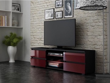 ТВ стол Pro Meble Milano 150 Black/Red, 1500x350x420 мм