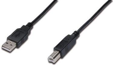 Laidas Assmann USB 2.0 A male, USB 2.0 B male, 5 m, juoda