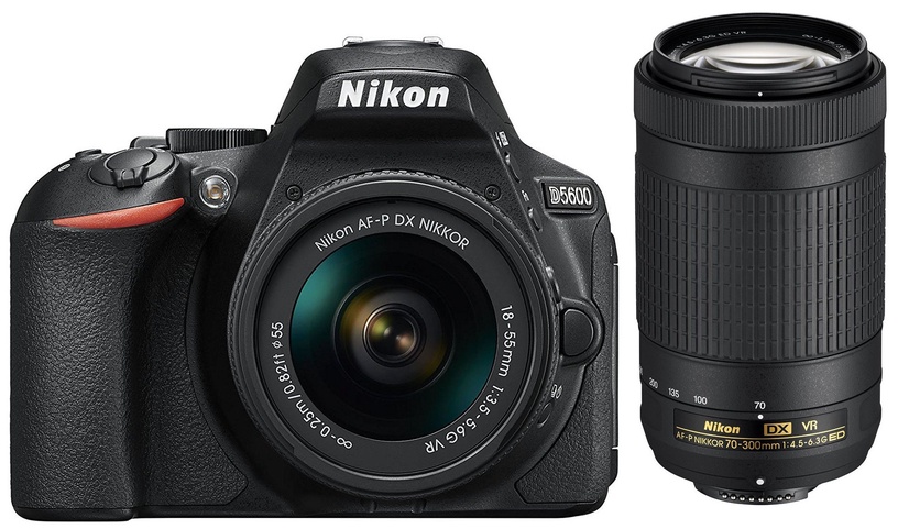 Зеркальный фотоаппарат Nikon D5600 + AF-P DX NIKKOR 18-55mm VR + AF-P DX NIKKOR 70-300mm VR