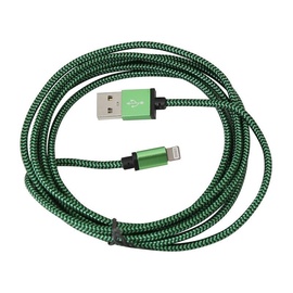 Platinet Braided Cable USB To Lightning 2m Green